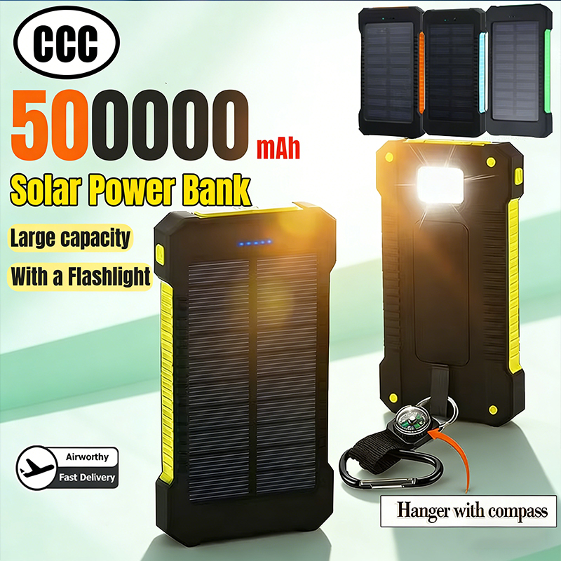 Solar Emergency Charger - Banco de energía Solar de 500000mAh,