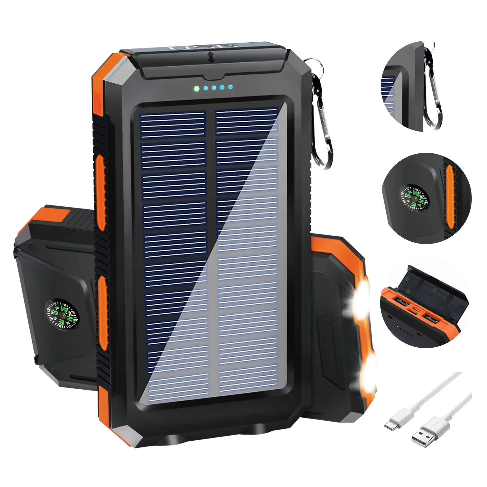 Batería externa portátil con c - Solar Emergency Charger reseña y precio