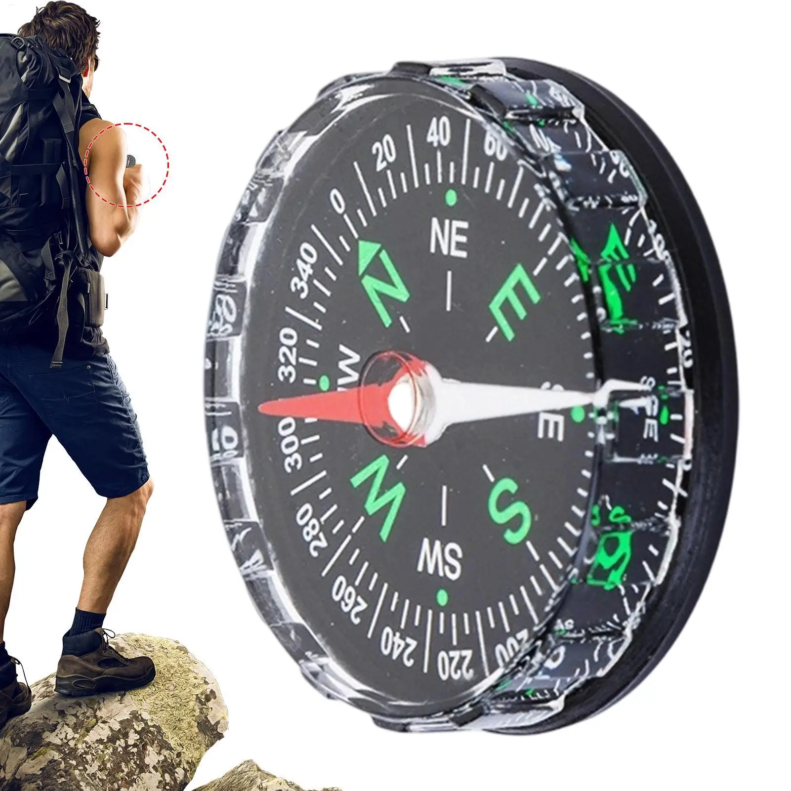 Brújula de bolsillo magnética  - Compass Lensatic reseña y precio