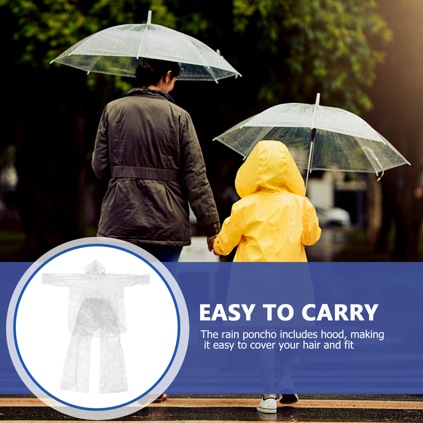 Conjunto de poncho impermeable - Emergency Poncho Rain reseña y precio